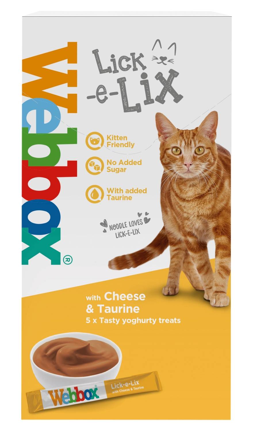 Webbox Lick-E-Lix Yoghurt With Cheese & Taurine 5 X 15G Sachets