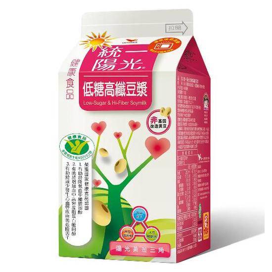 統一陽光低糖高纖豆漿400ml