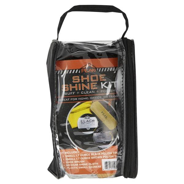 PEAK Lighting Shoe Care Kit, Black-Brown (6 ct)