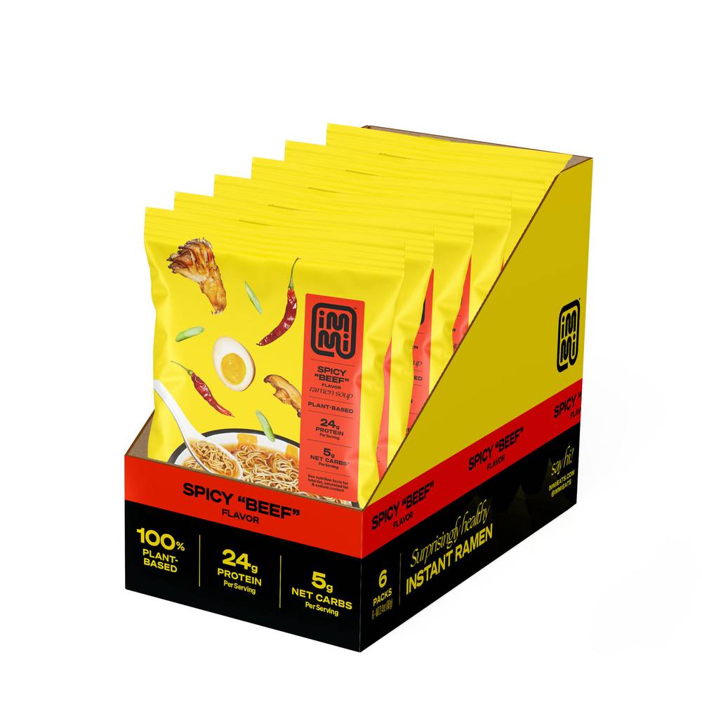 immi Instant Ramen Soup, Spicy Beef (2.4 oz, 6 ct)