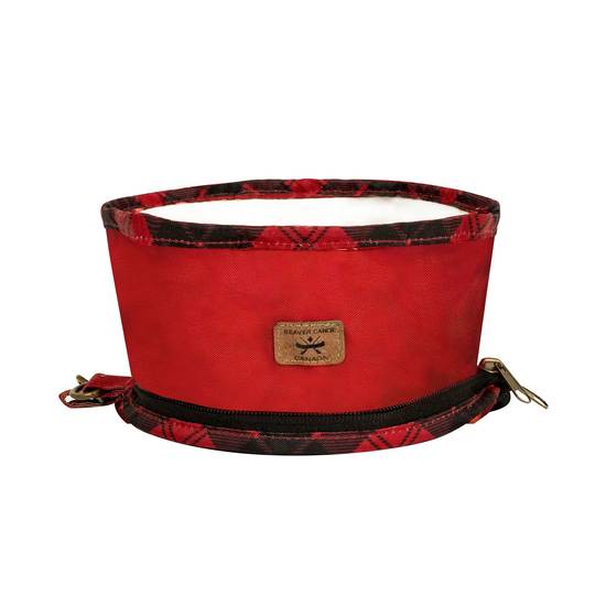 Beaver Canoe Collapsible Dog Bowl - Red