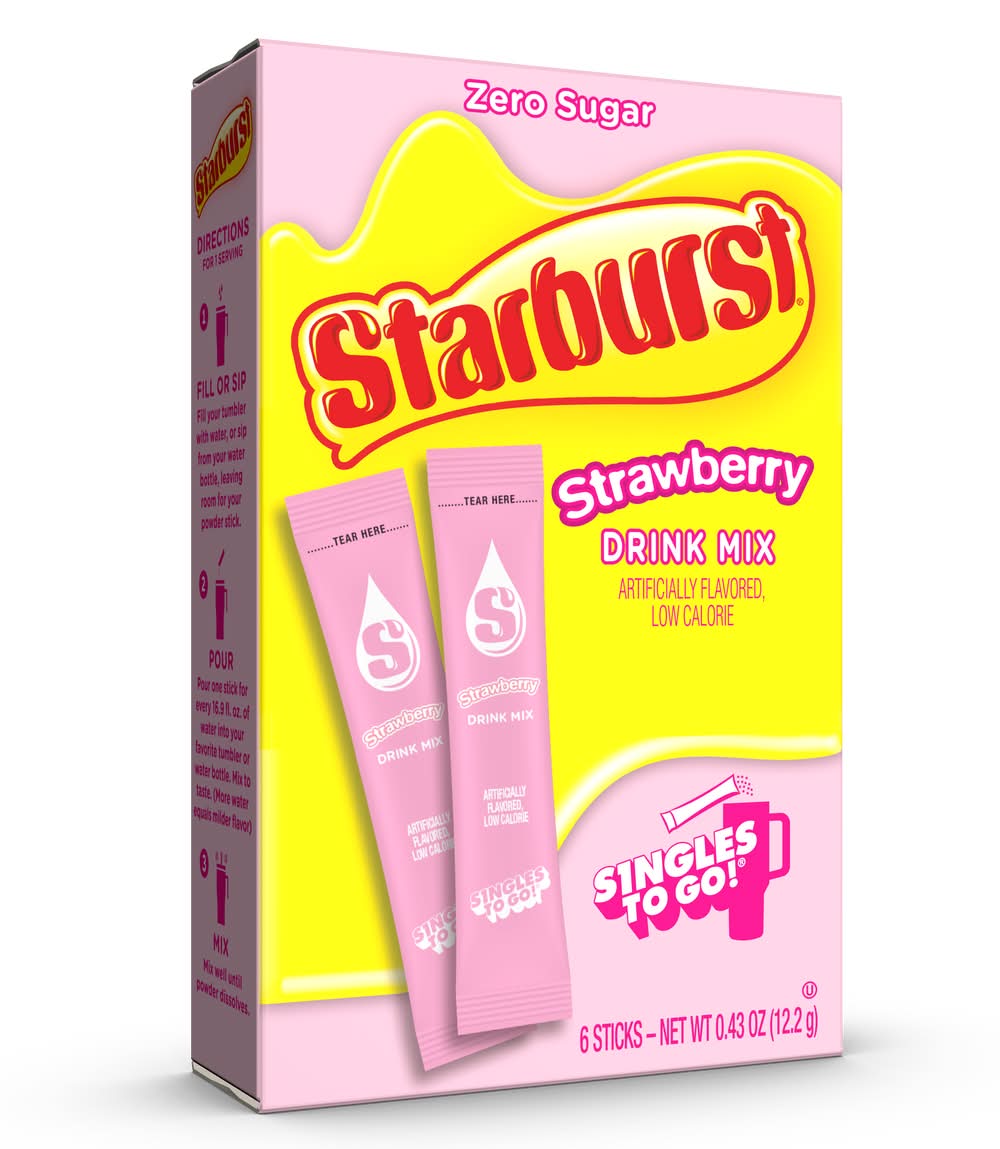 Starburst Zero Sugar All Pink Strawberry Drink Mix (2.6 oz)
