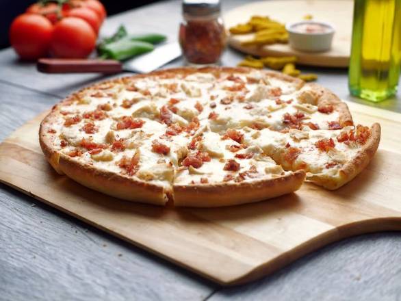 Detroit Style Chicken Bacon Ranch Pizza