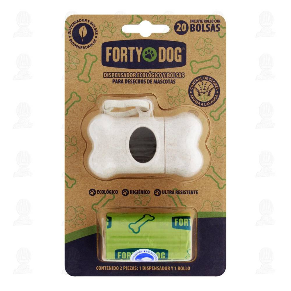 Forty Dog · Dispensador ecológico para desecho de mascota (2 un)