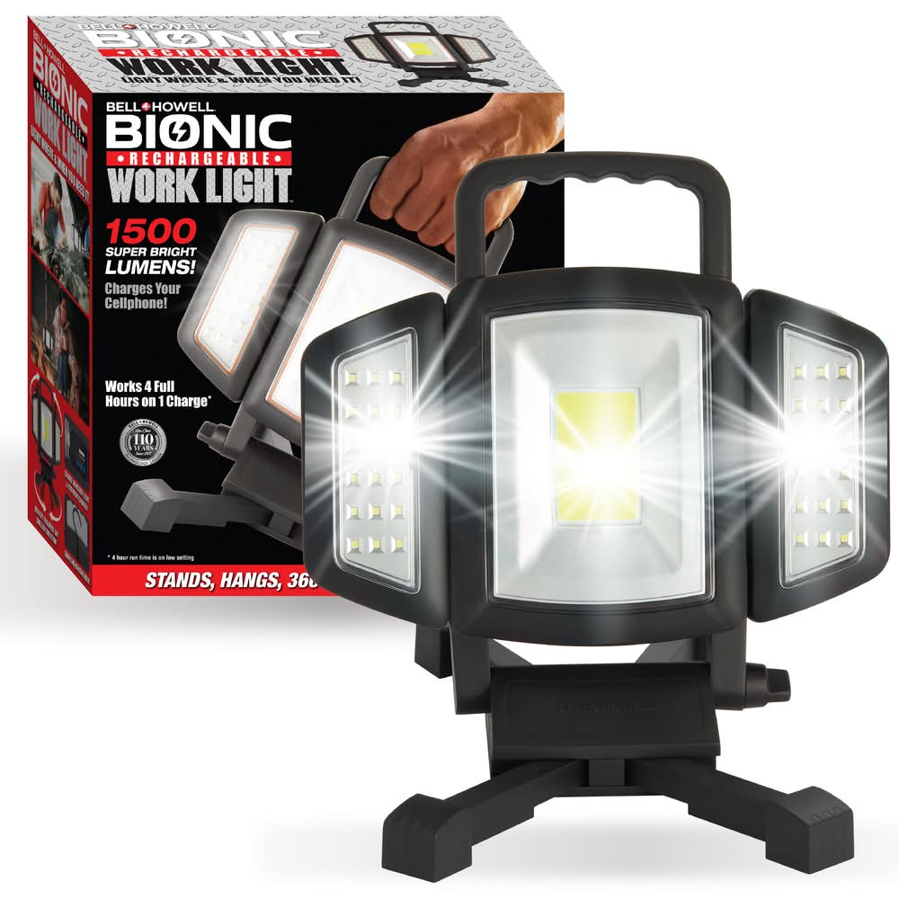 BELL + HOWELL 1-ft 1500 Lumens Black LED Task Garage Shop Light