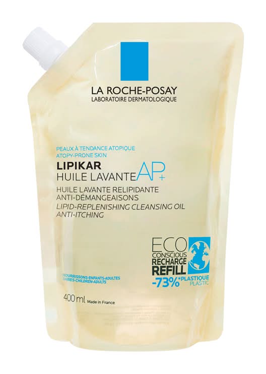 La roche-posay lipikar huile nettoyante corps ap avec recharge - la roche posay lipikar ap+ lipid-replenishing cleansing oil refill (400 ml)