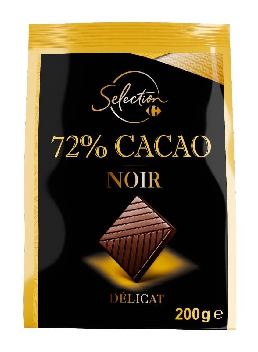 Carrefour Sélection - Chocolat noir 72% cacao (80g)