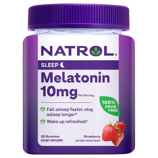 Natrol Melatonin Strawberry Sleep Gummies 10 mg
