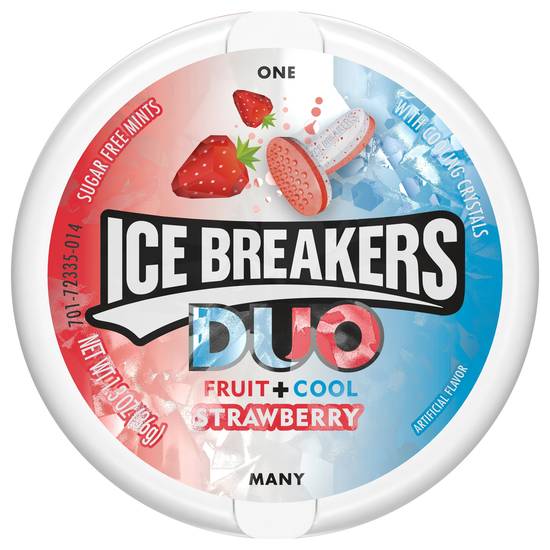 Ice Breakers Duo Fruit Plus Cool Sugar Free Mints ( strawberry)