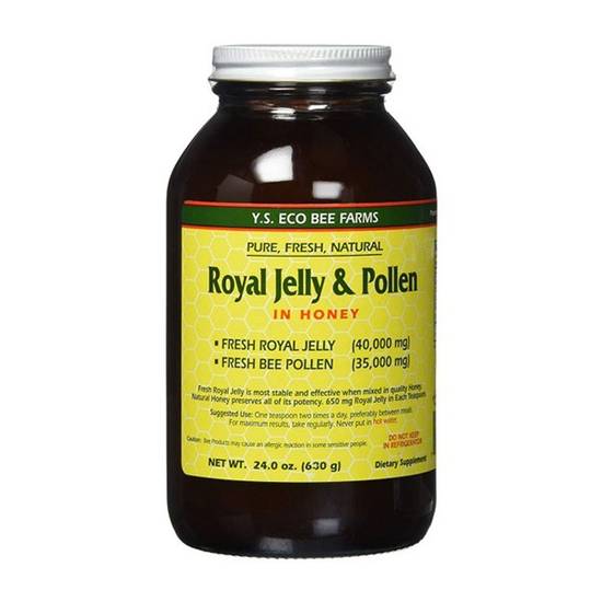 Y.s. Eco Bee Farms Royal Jelly & Pollen in Honey Supplement (24 oz)