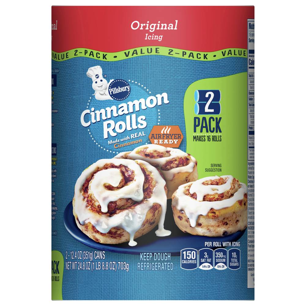 Pillsbury Original Icing Cinnamon Rolls (1.55 lbs, 2 ct)