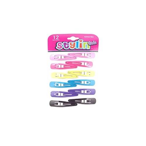 Stylin' Girls' Bright Enamel Snap Barrettes (2.9 oz)