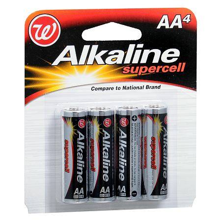 Walgreens Alkaline Supercell Batteries AA - 4.0 ea