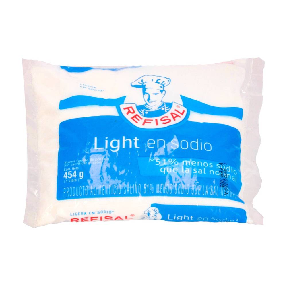 Sal Light Refisal En Sodio 454gr