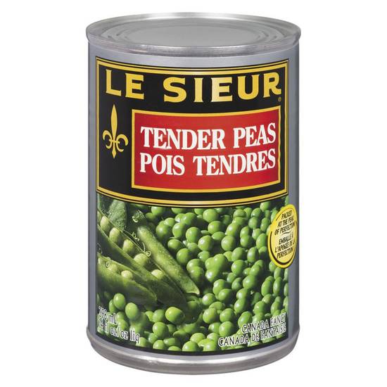 Le sieur pois tendres le sueur* en conserve (pois tendres 398 ml) - tender peas (398 ml)