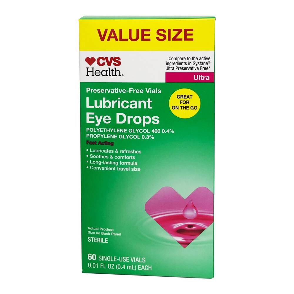 Cvs Health Preservative Free Lubricant Drops, 60 Ct