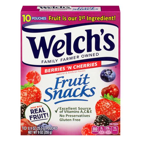 Welch's Berries 'N Cherries Fruit Snacks (10 ct)