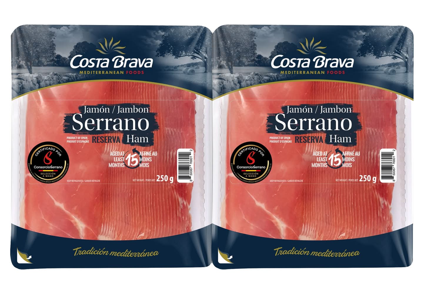 Costa Brava - Jambon Serrano, 2 × 250 G / Costa Brava Serrano Ham, 2 × 250 G
