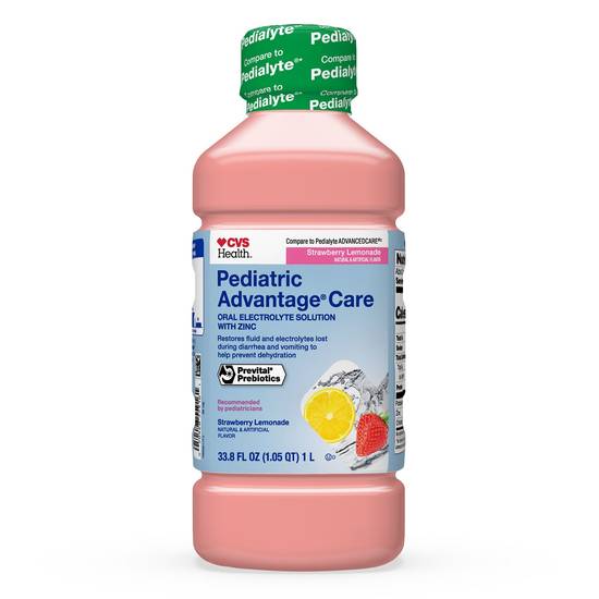 CVS Health Advantage Care Pediatric Electrolyte Solution, Strawberry Lemonade, 1 L