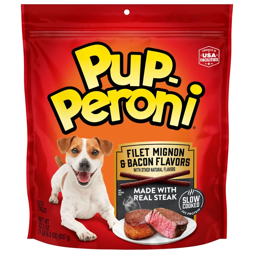 Pup-Peroni Filet Dog Snack Food, Mignon-Bacon (22.5 oz)