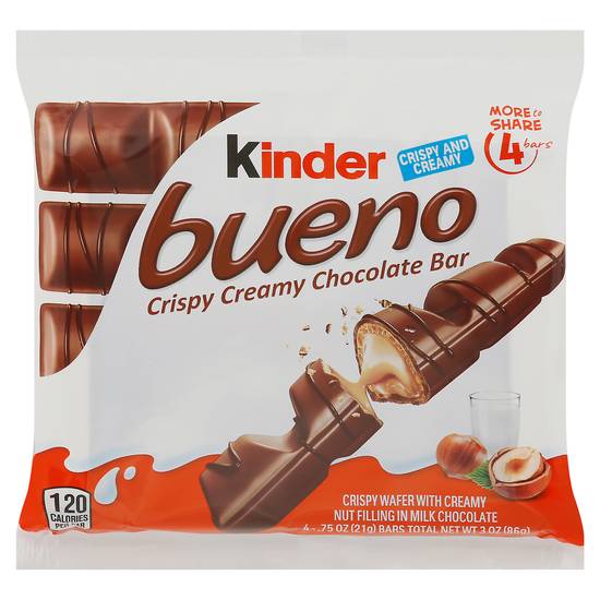 Kinder Bueno Chocolate Bar Crispy Creamy (4 ct)