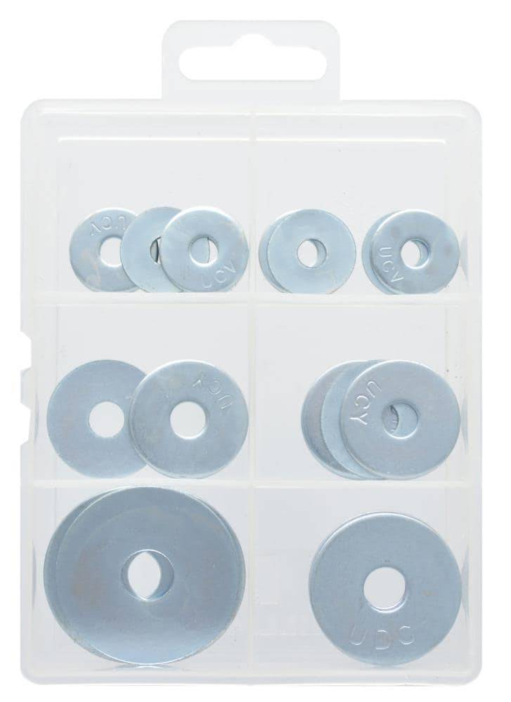 Hillman 5.7 Inch Silver Washers Fender Washer Assortment Kit 21 -Pack | 130365