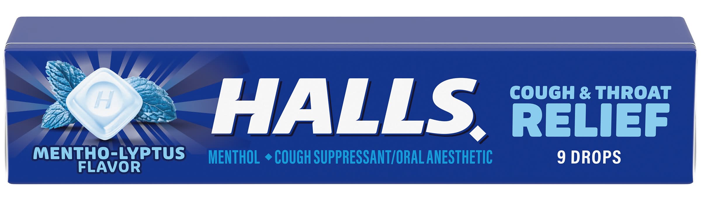 Halls Triple Soothing Action Cough Suppressant, Mentho-Lyptus (1.16 oz, 9 ct)
