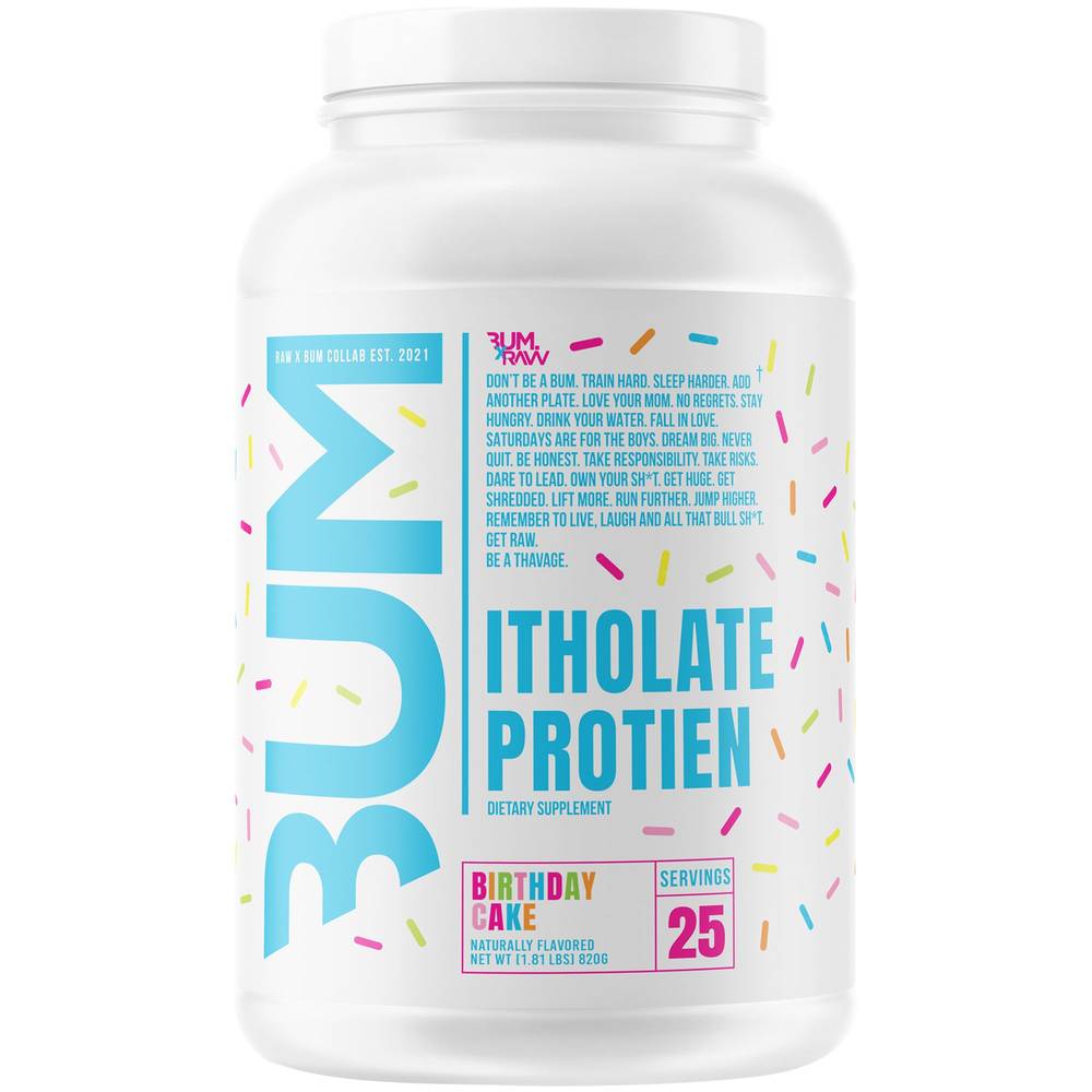 Raw Cbum Series Itholate Protein Powder (birthday cake)