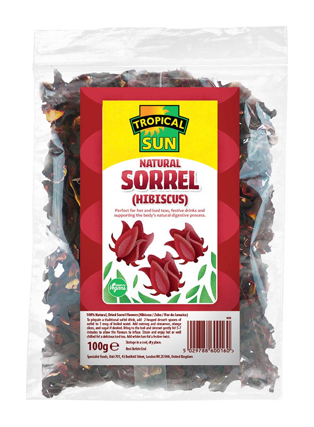 Tropical Sun 100% Dried Sorrel (Hibiscus)