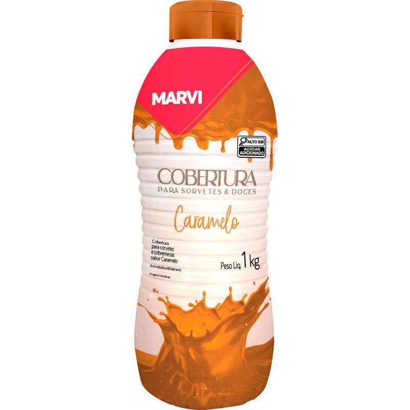 Marvi cobertura sabor caramelo para sorvetes & doces (1 kg)