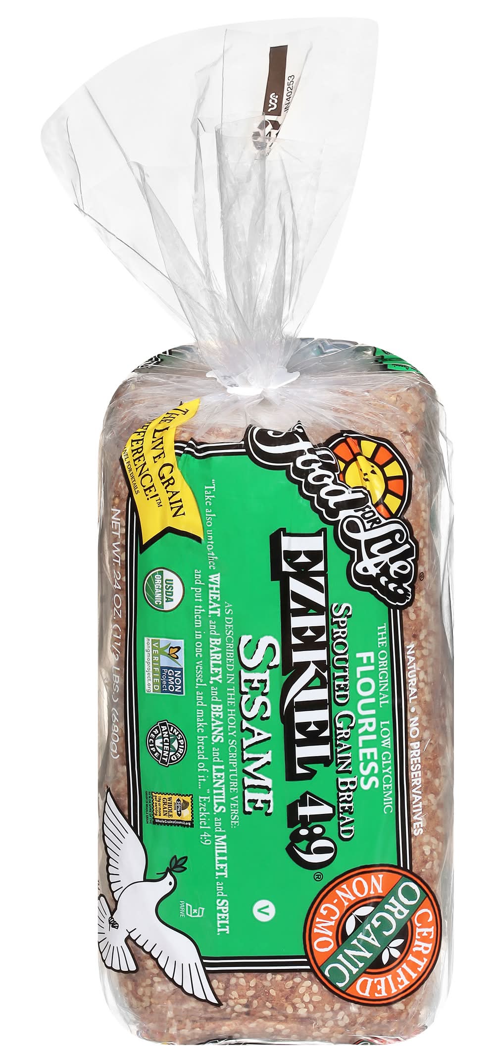Food For Life Original Ezekiel 4:9 Sesame Sprouted Bread