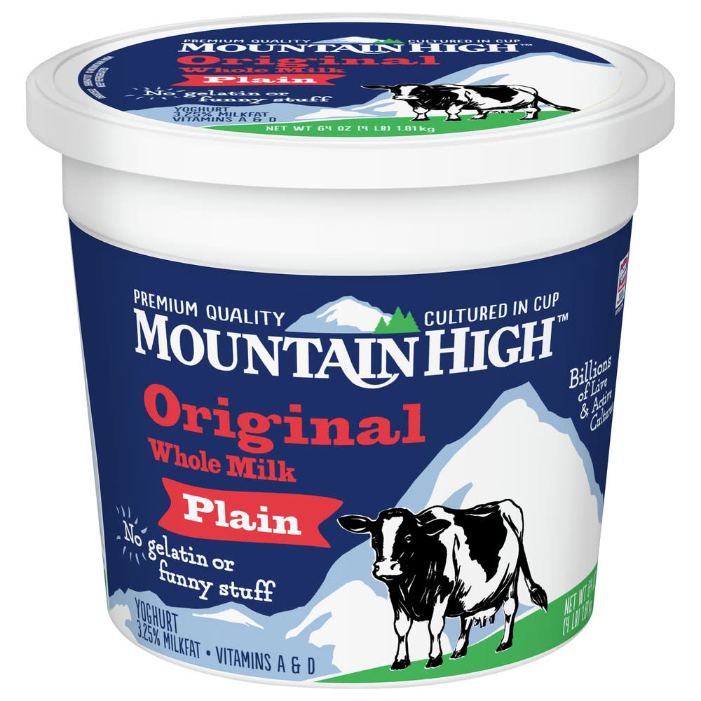 Mountain High Original Whole Milk Plain Yoghurt (64 oz)