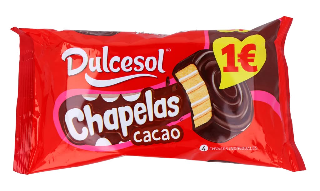 Dulcesol - 4 Chapelas choco, embalagem de 200g