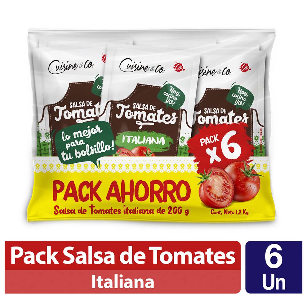 Cuisine & co salsa de tomate italiana (6 un)