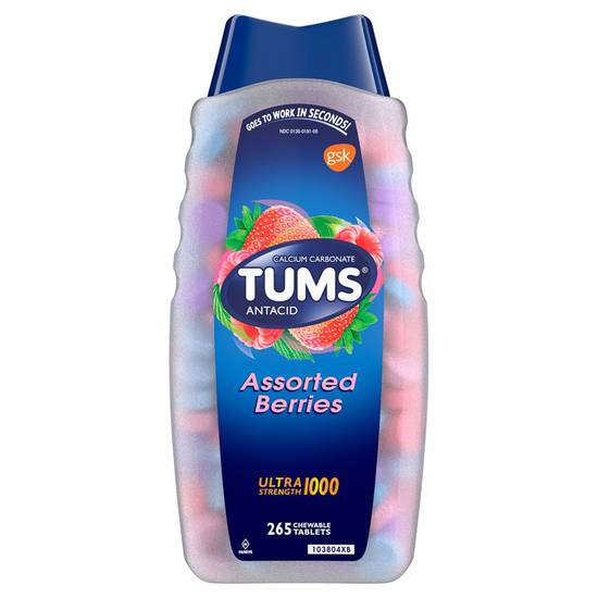 Tums Antacid Ultra Strength Assorted Berry Chewable Tablets (265 ct)