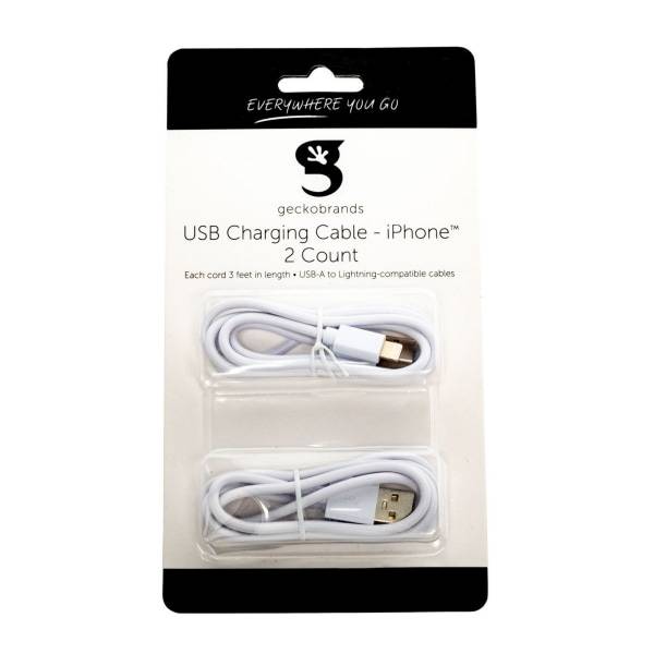 Geckobrands Iphone Usb Charging Cable (2 ct)