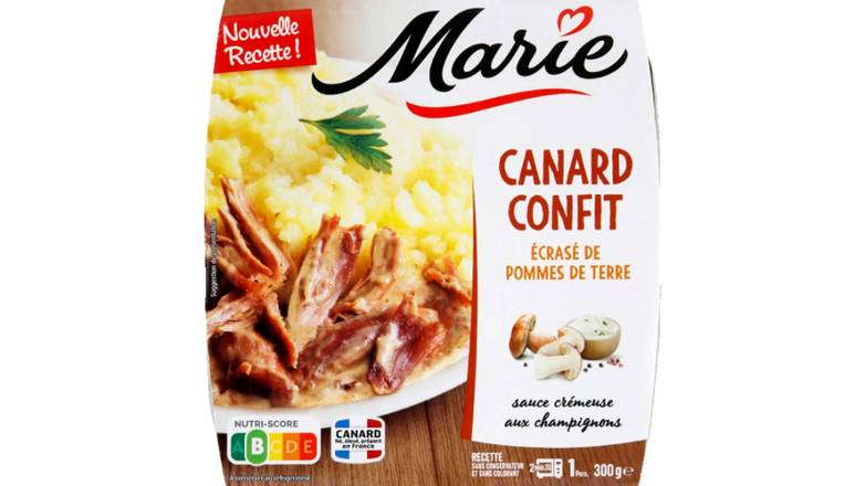 Marie - Canard confit écrasé de pommes de terre et crème aux cèpes