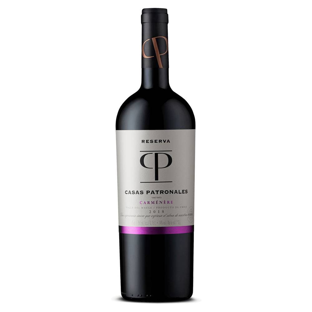 Casas patronales vino carmenere reserva (botella 750 ml)
