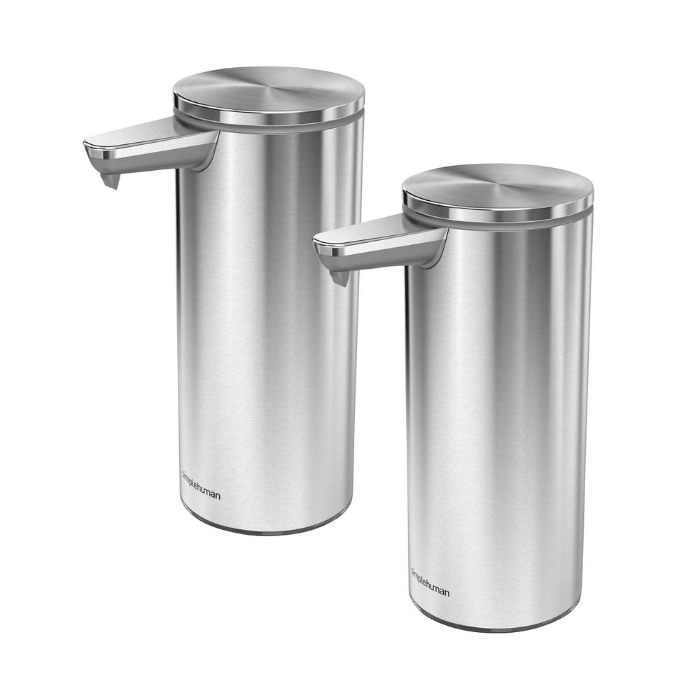 Simplehuman Rechargeable Sensor Soap Dispenser, 2-Pack