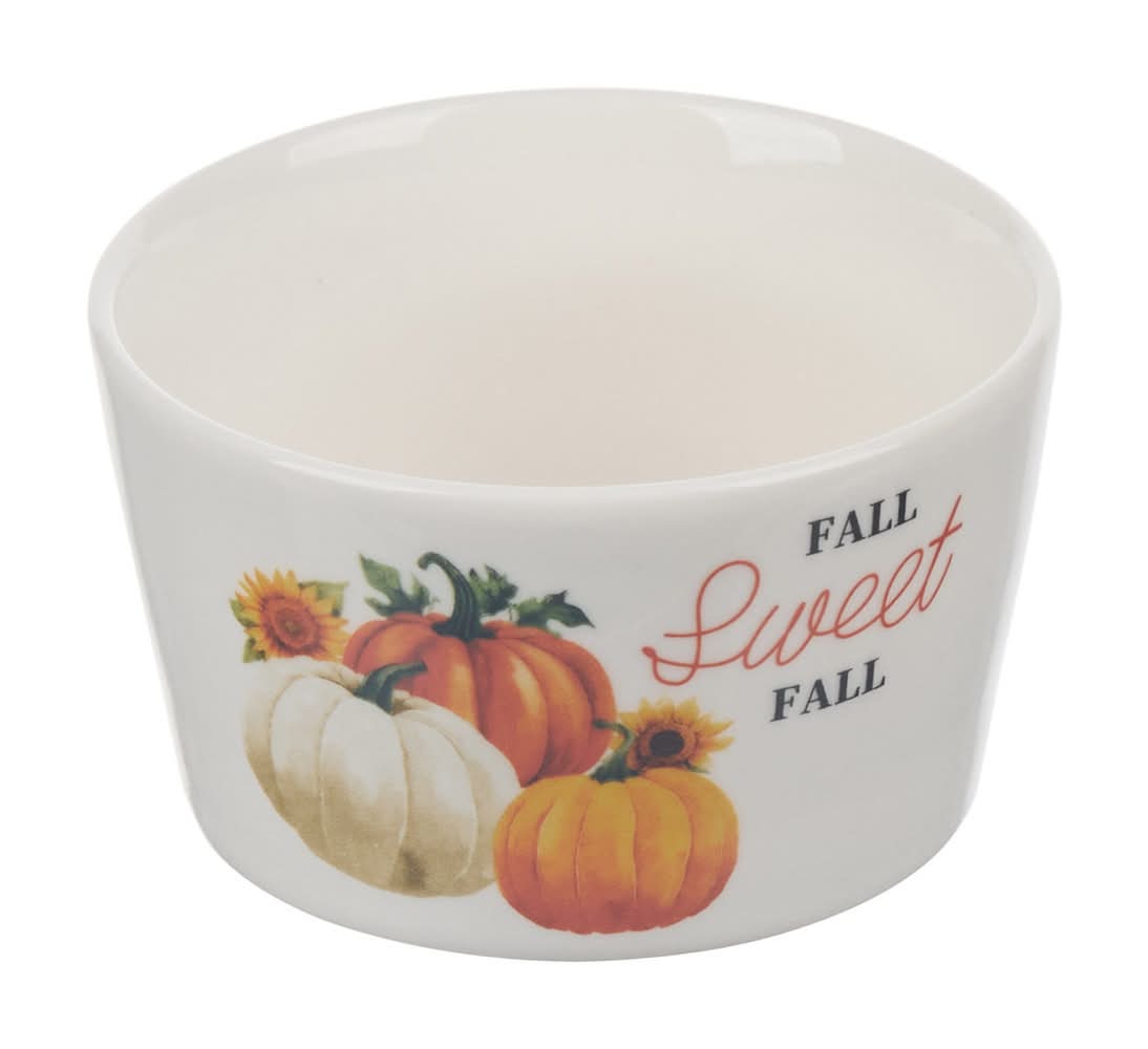 Harvest Fall Sweet Fall Pumpkin Printed Ceramic Ramekin