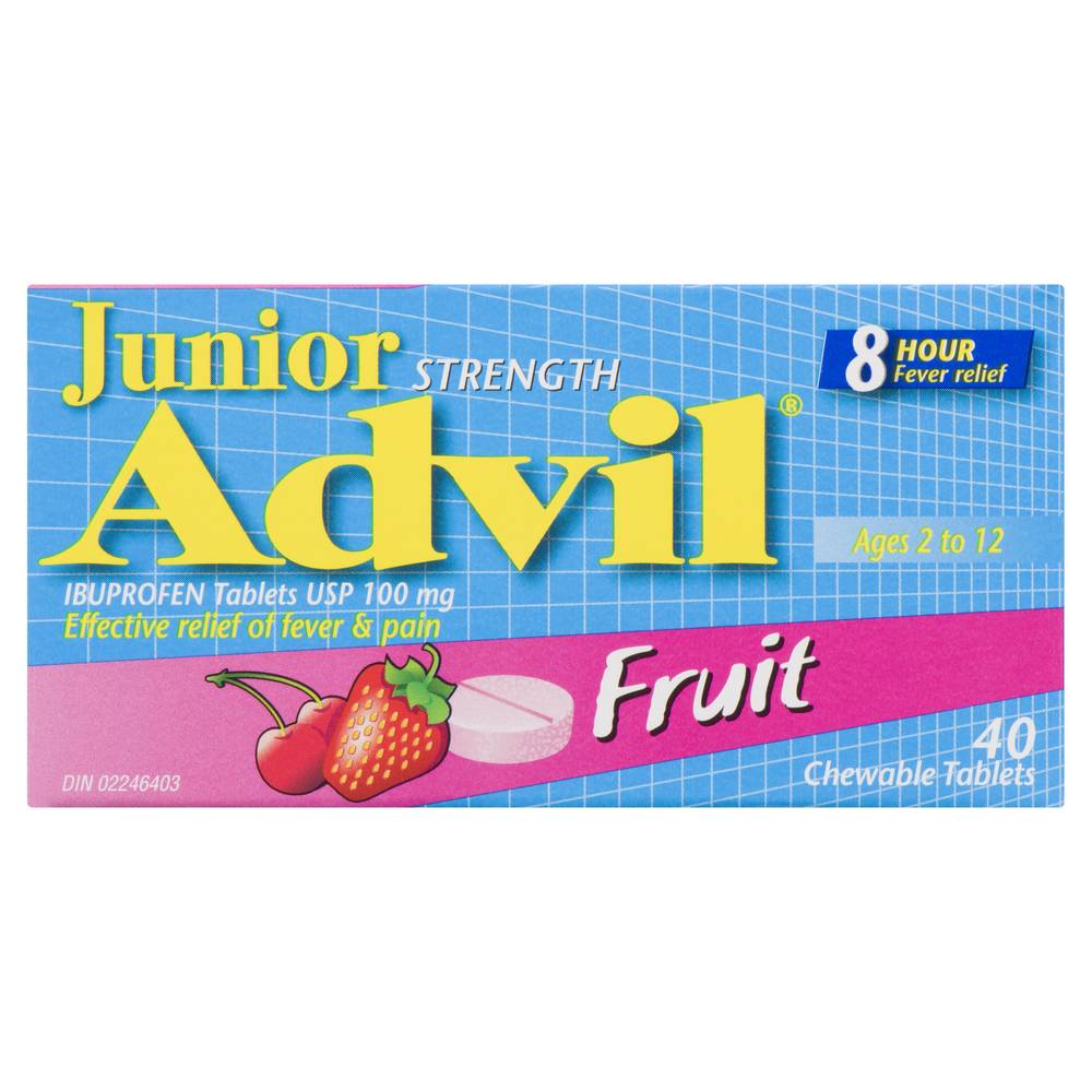 Advil Junior Strength Chewable Tablets 100 mg (40 ct)