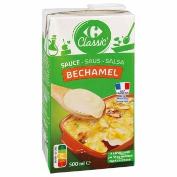 Salsa bechamel Classic Carrefour brik 500 ml.