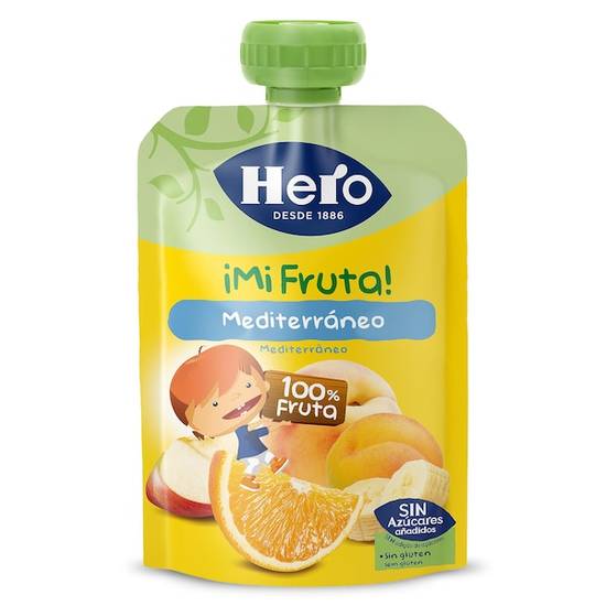 Puré de fruta mediterráneo Hero bolsa 100 g