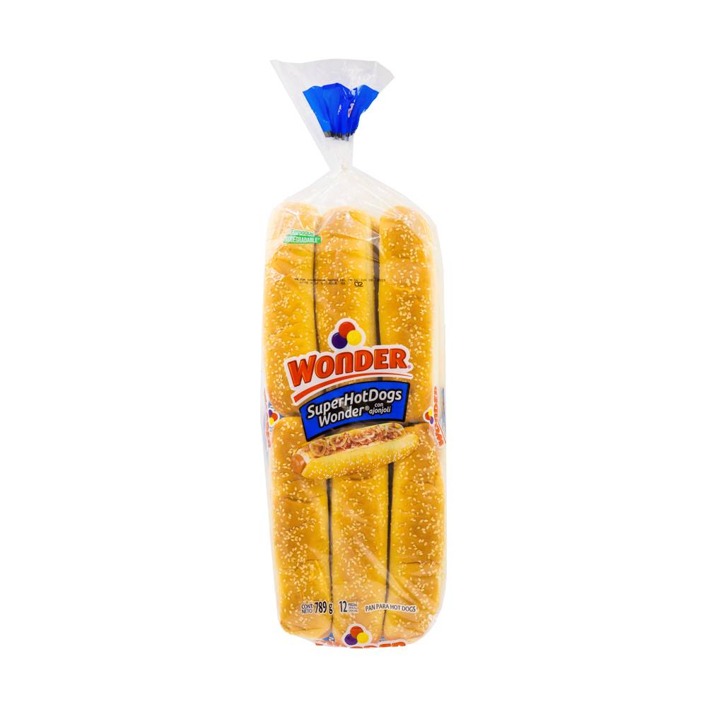 Wonder · Super pan para hot-dogs (500 g)