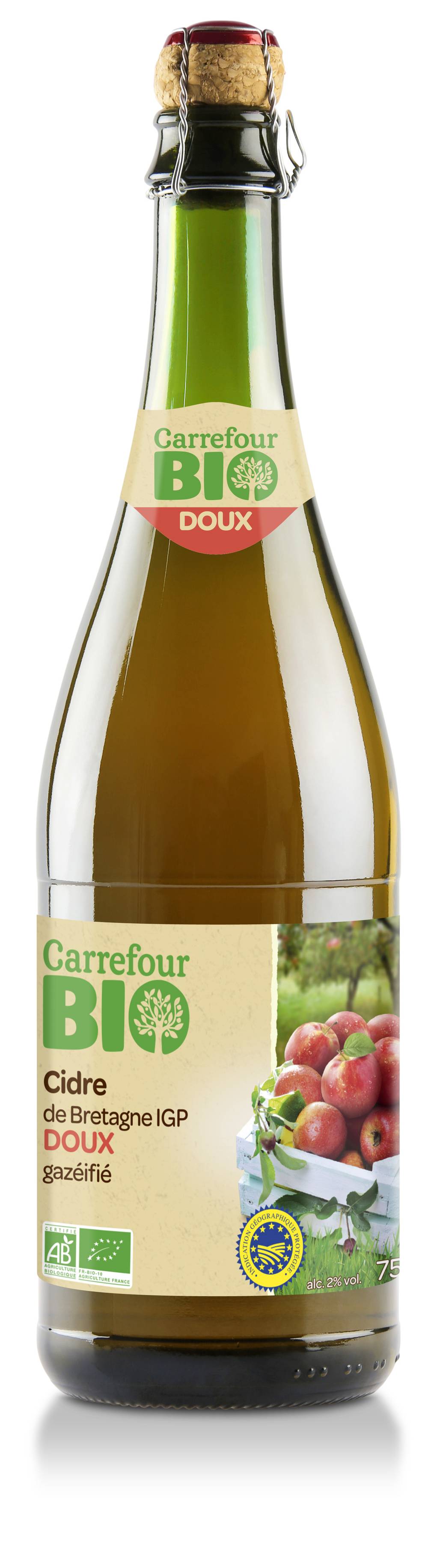 Carrefour Bio - Cidre de bretagne doux IGP (750 ml)