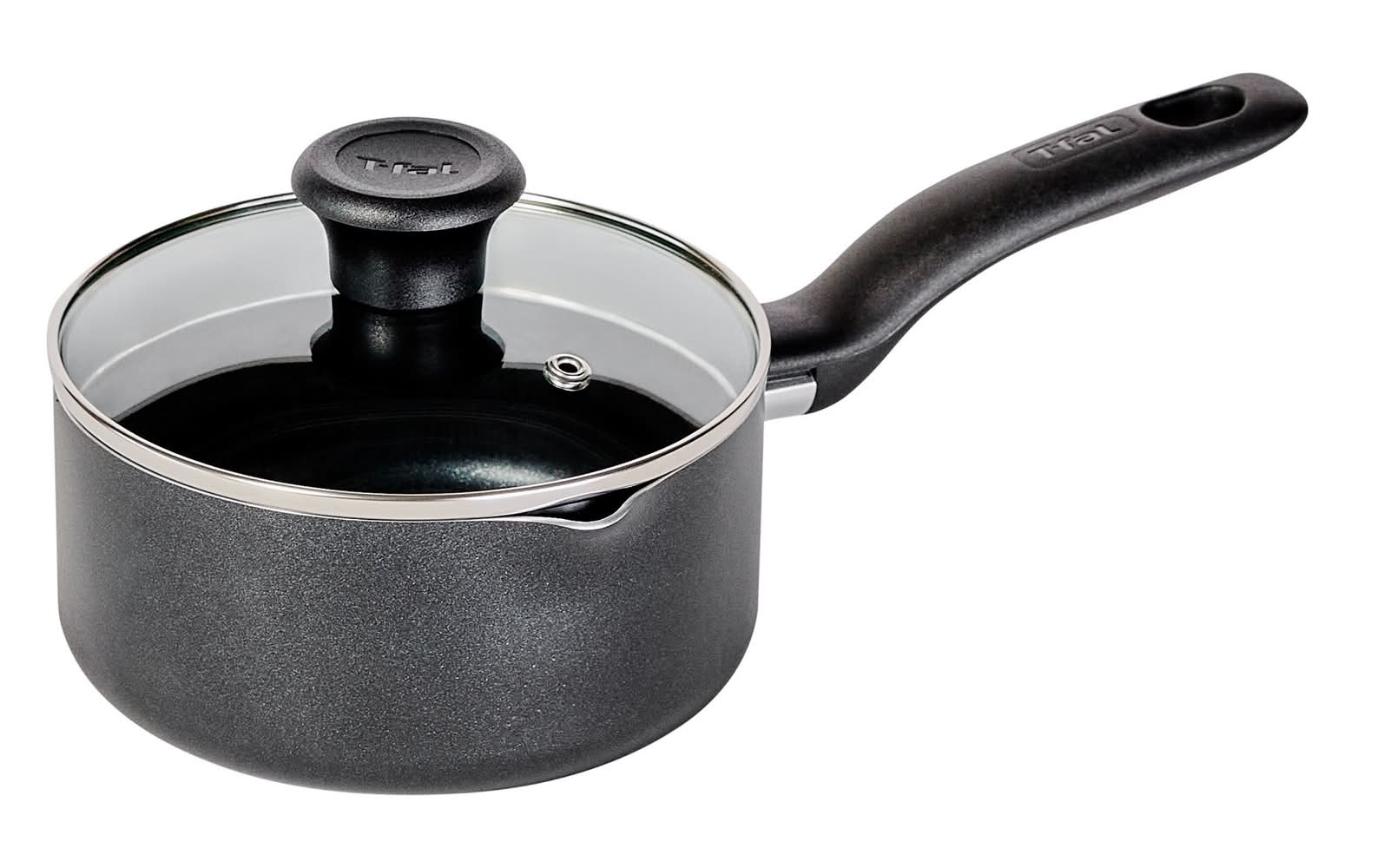 T-Fal Simply Cook Nonstick Sauce Pan With Lid 1.5 Qt, Black