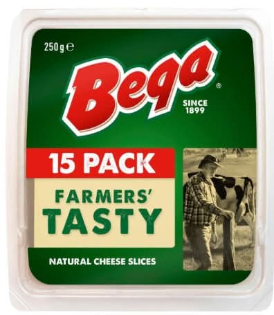 Bega Tasty Cheese Slice Natural 250g