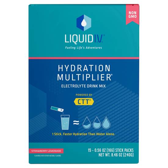 Liquid I.v. Hydration Multiplier Mix pack Strawberry Lemonade Electrolyte Drink ( 15 ct , 0.56 oz )