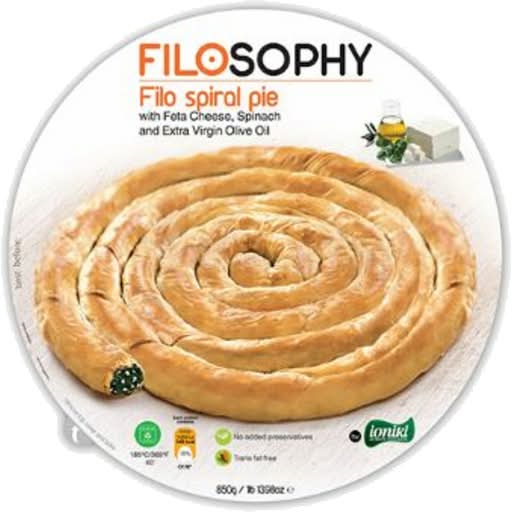 Filosophy Filo Spiral Pie Spinach and Extra Virgin Olive Oil (850g)