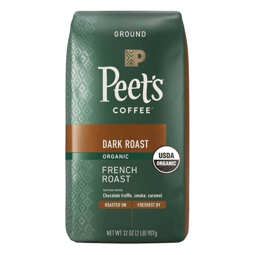 Peet's Coffee Organic Dark Roast Ground Coffee (32 oz)